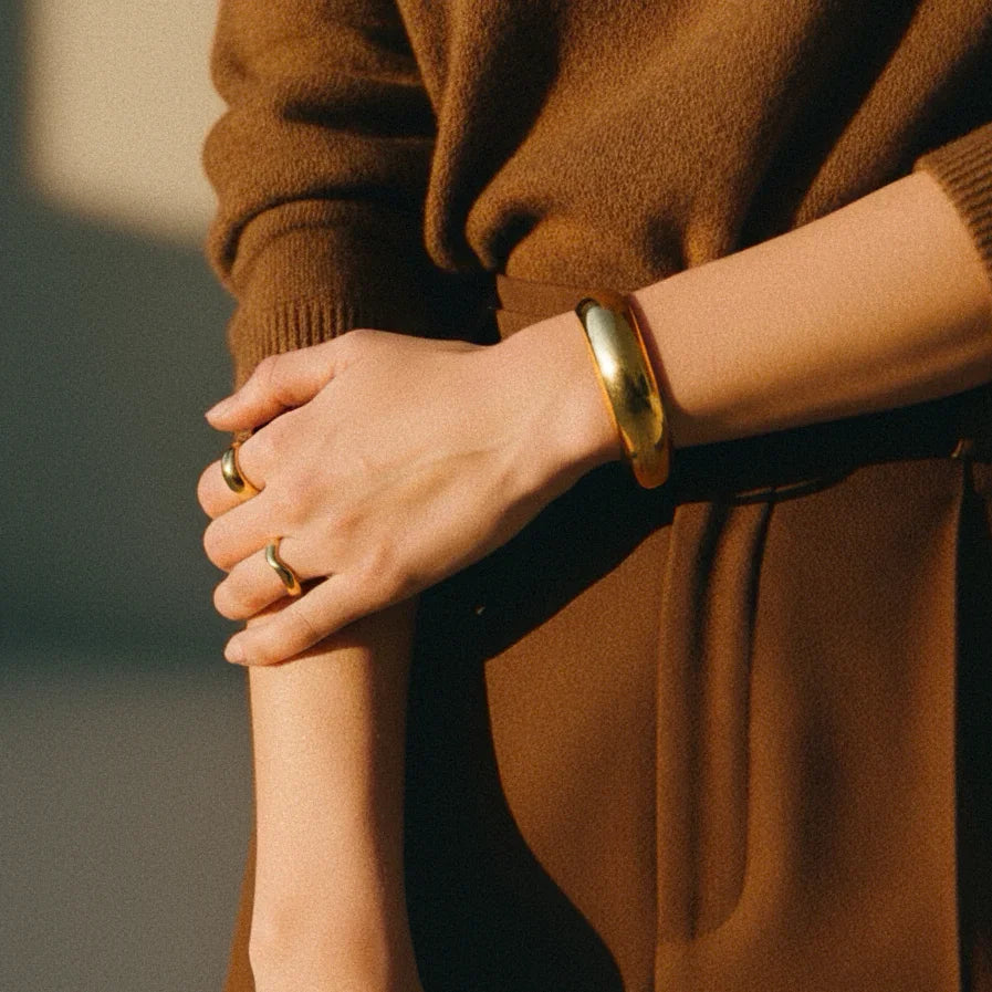 Jasmine Gold Wave Ring