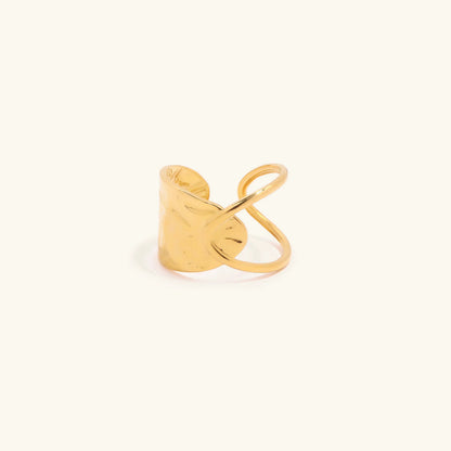 Olive Ring with Curved Band