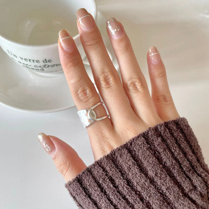 Olive Ring with Curved Band