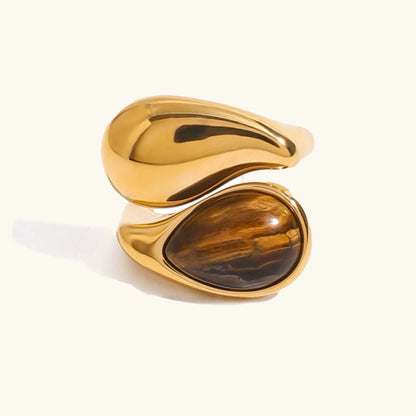 Jolene Amber Pearl Ring