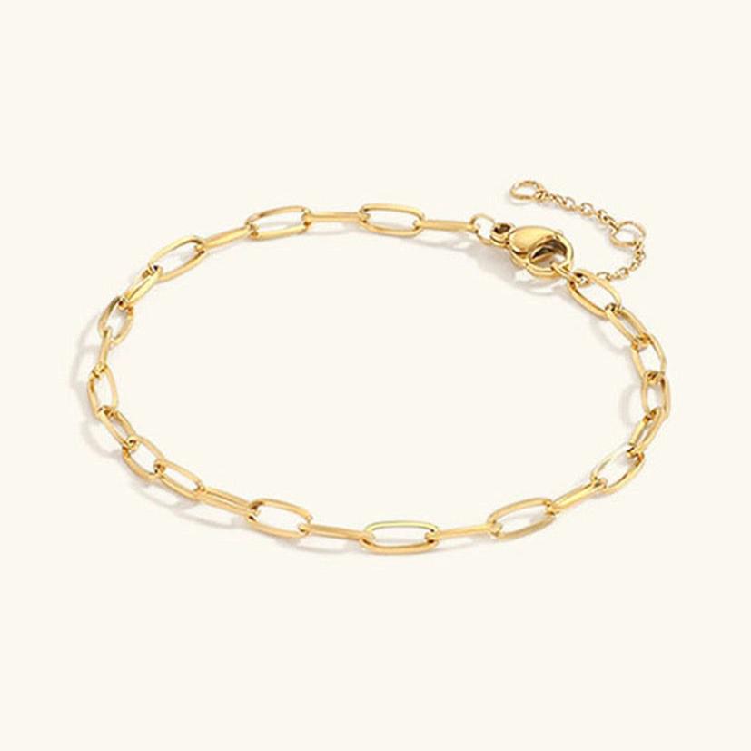 Eileen Gold Paperclip Chain Bracelet