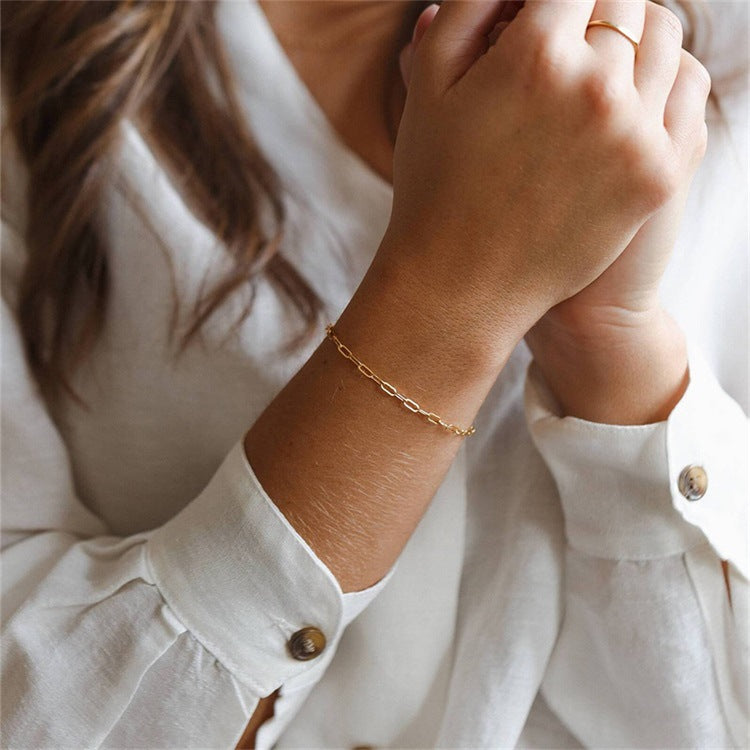 Eileen Gold Paperclip Chain Bracelet