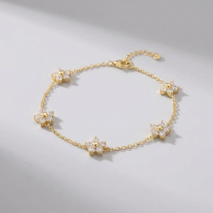 Mia Collection | Elegant Gold Crystal Bracelet with Adjustable Length | Hypoallergenic Jewelry for Daily Wear 2