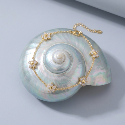 Mia Collection | Elegant Gold Crystal Bracelet with Adjustable Length | Hypoallergenic Jewelry for Daily Wear 5