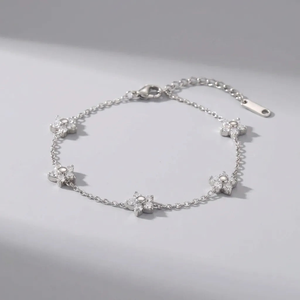 Mia Collection | Elegant Gold Crystal Bracelet with Adjustable Length | Hypoallergenic Jewelry for Daily Wear 6