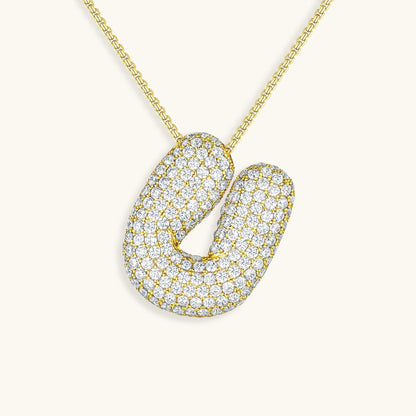 Personalized 18k Gold Initial Necklace with Diamond Simulant – Customizable Hypoallergenic Jewelry for Women 12