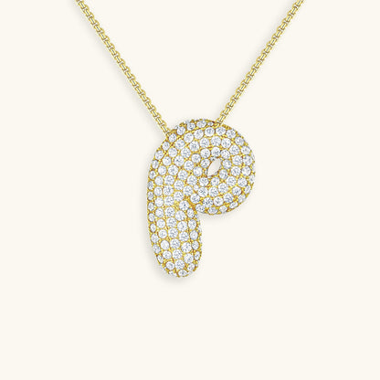 Personalized 18k Gold Initial Necklace with Diamond Simulant – Customizable Hypoallergenic Jewelry for Women 14