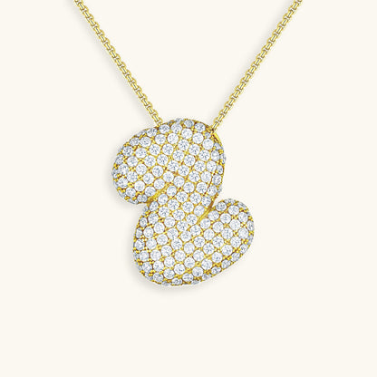 Personalized 18k Gold Initial Necklace with Diamond Simulant – Customizable Hypoallergenic Jewelry for Women 17