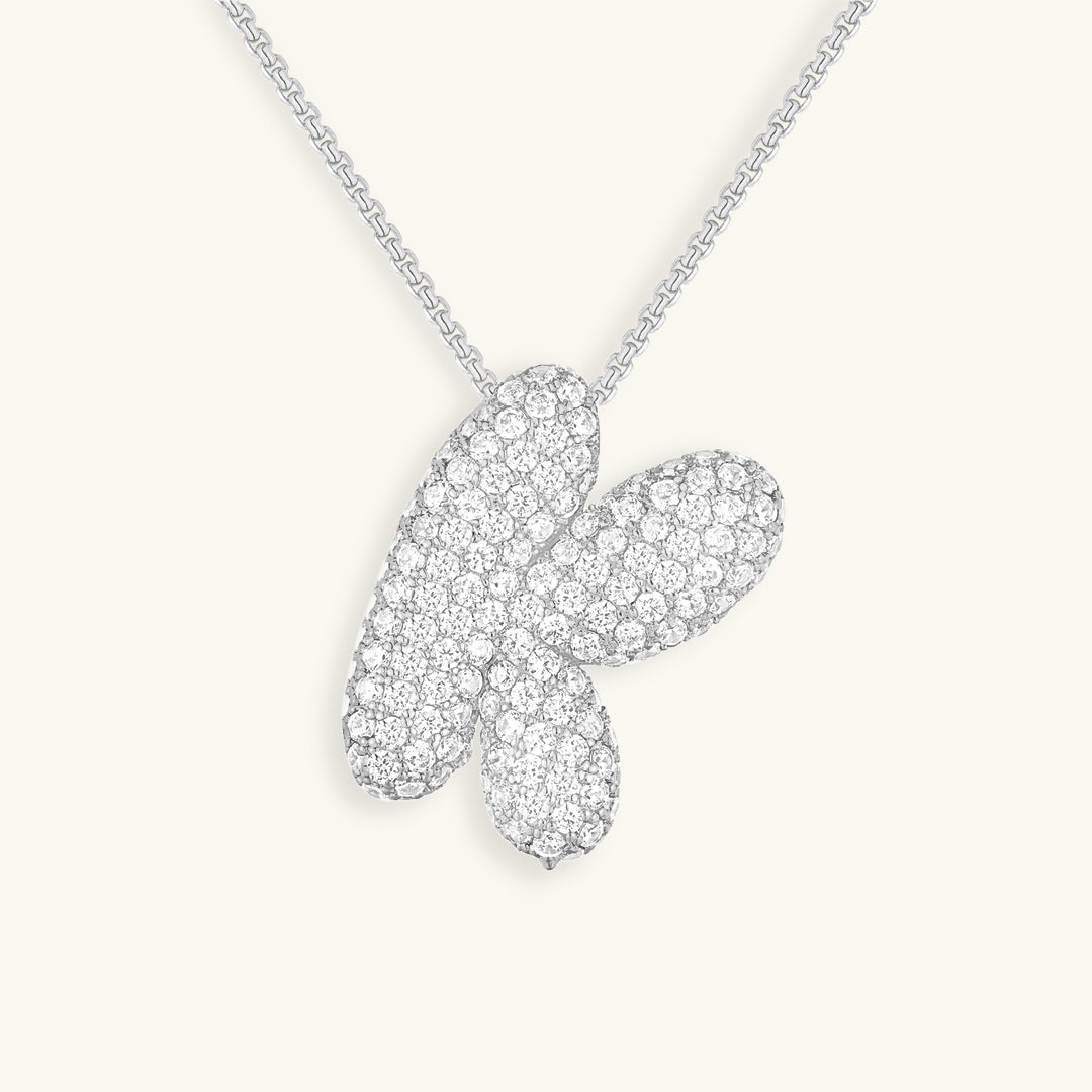 Personalized 18k Gold Initial Necklace with Diamond Simulant – Customizable Hypoallergenic Jewelry for Women 22