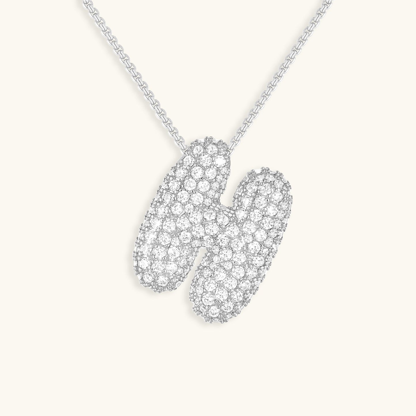 Personalized 18k Gold Initial Necklace with Diamond Simulant – Customizable Hypoallergenic Jewelry for Women 27