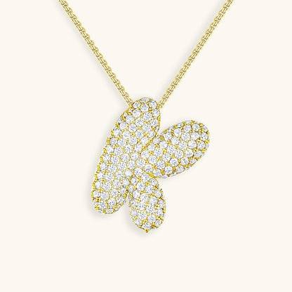 Personalized 18k Gold Initial Necklace with Diamond Simulant – Customizable Hypoallergenic Jewelry for Women 34