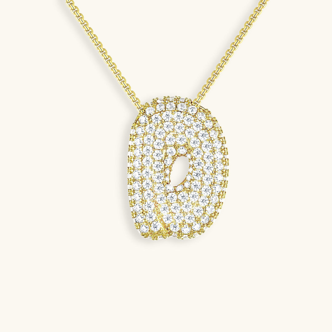Personalized 18k Gold Initial Necklace with Diamond Simulant – Customizable Hypoallergenic Jewelry for Women 35