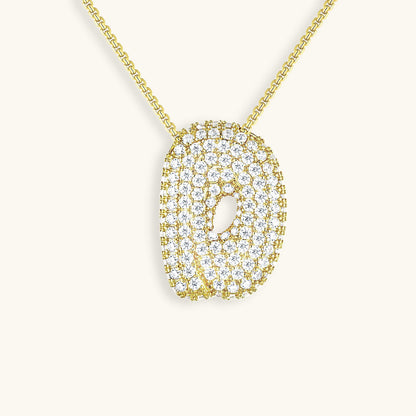 Personalized 18k Gold Initial Necklace with Diamond Simulant – Customizable Hypoallergenic Jewelry for Women 35