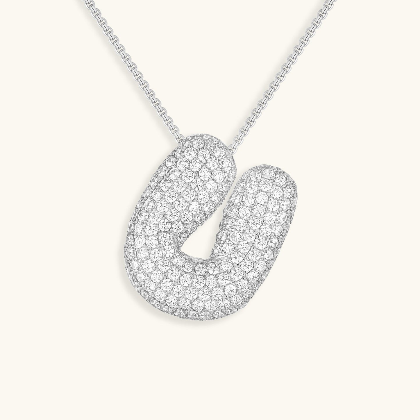 Personalized 18k Gold Initial Necklace with Diamond Simulant – Customizable Hypoallergenic Jewelry for Women 37