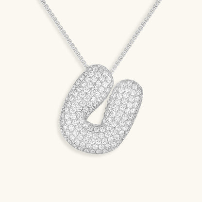 Personalized 18k Gold Initial Necklace with Diamond Simulant – Customizable Hypoallergenic Jewelry for Women 37
