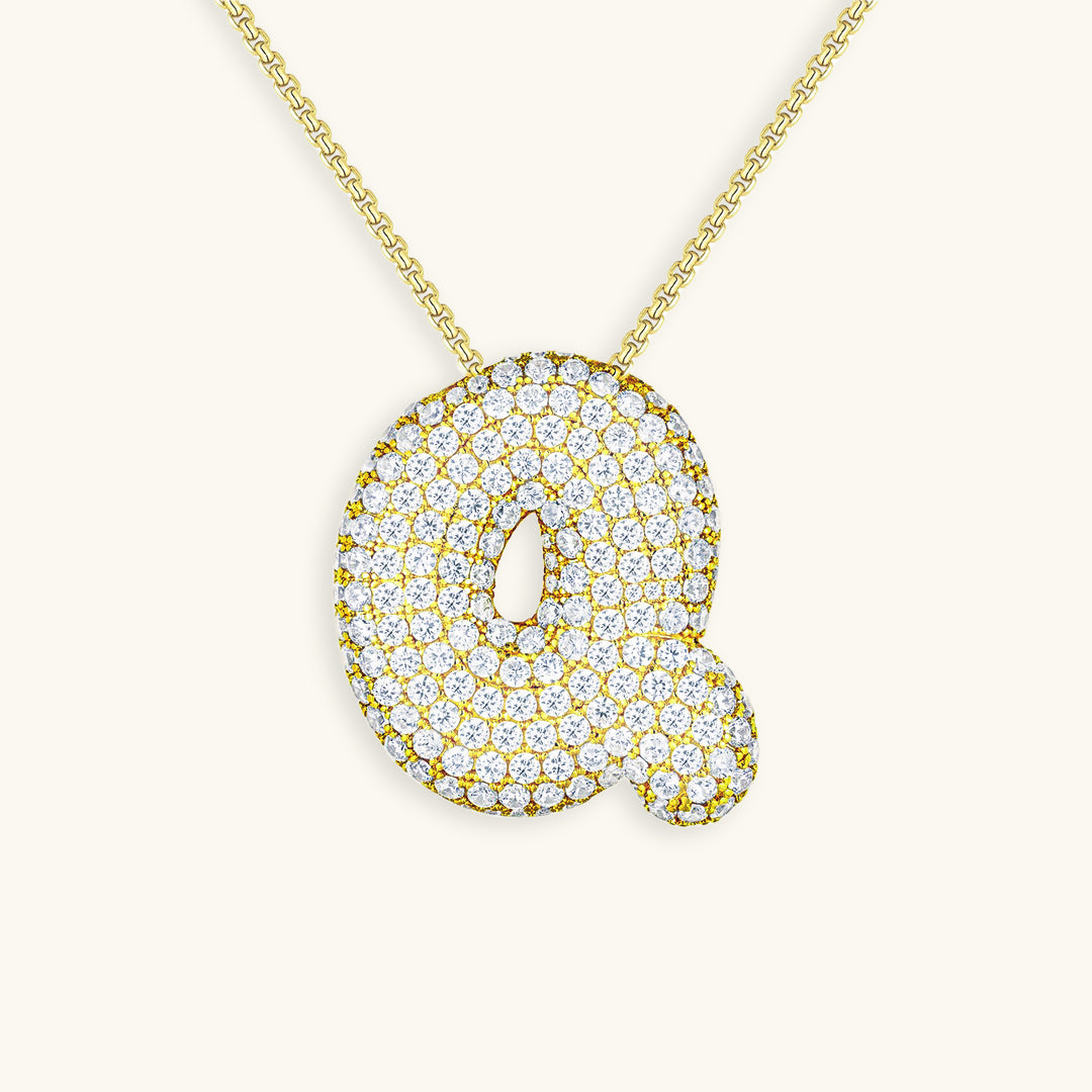 Personalized 18k Gold Initial Necklace with Diamond Simulant – Customizable Hypoallergenic Jewelry for Women 42
