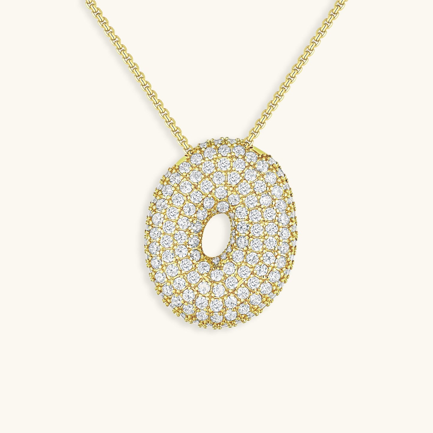 Personalized 18k Gold Initial Necklace with Diamond Simulant – Customizable Hypoallergenic Jewelry for Women 44