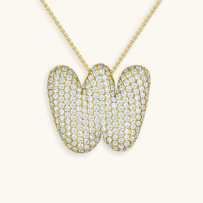Personalized 18k Gold Initial Necklace with Diamond Simulant – Customizable Hypoallergenic Jewelry for Women 51