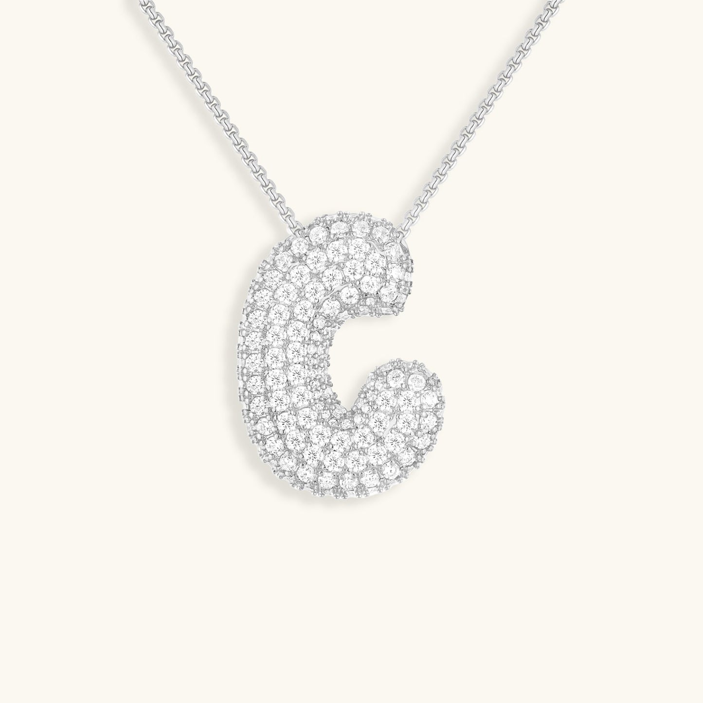 Personalized 18k Gold Initial Necklace with Diamond Simulant – Customizable Hypoallergenic Jewelry for Women 56