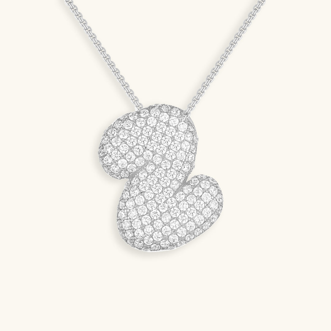 Personalized 18k Gold Initial Necklace with Diamond Simulant – Customizable Hypoallergenic Jewelry for Women 58