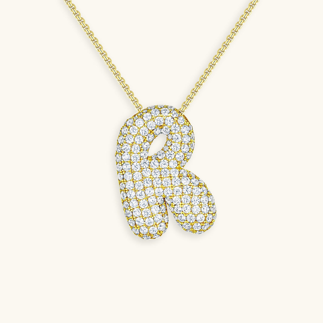 Personalized 18k Gold Initial Necklace with Diamond Simulant – Customizable Hypoallergenic Jewelry for Women 59