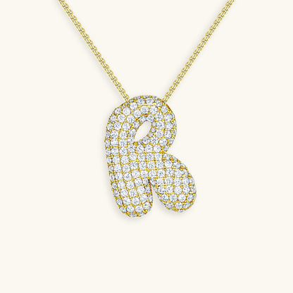 Personalized 18k Gold Initial Necklace with Diamond Simulant – Customizable Hypoallergenic Jewelry for Women 59