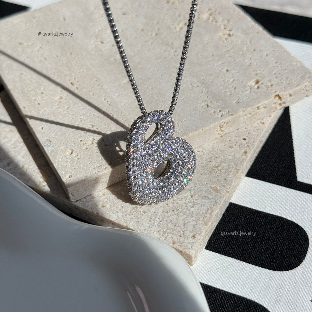 Personalized 18k Gold Initial Necklace with Diamond Simulant – Customizable Hypoallergenic Jewelry for Women 6