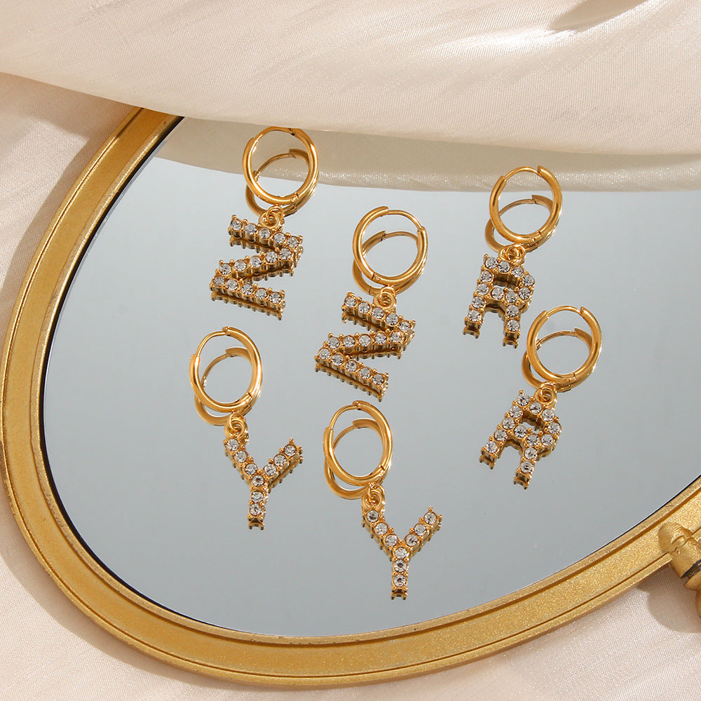 Emily Initial Letter Earrings