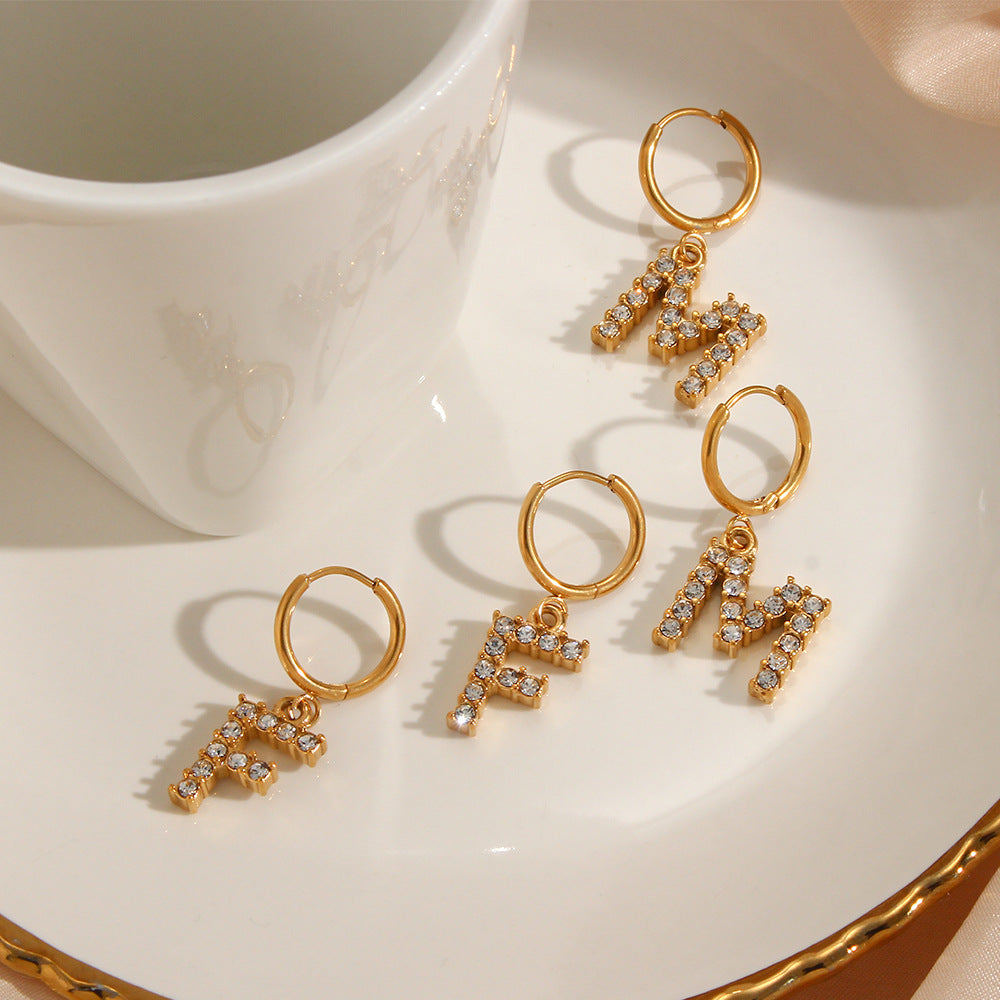 Emily Initial Letter Earrings