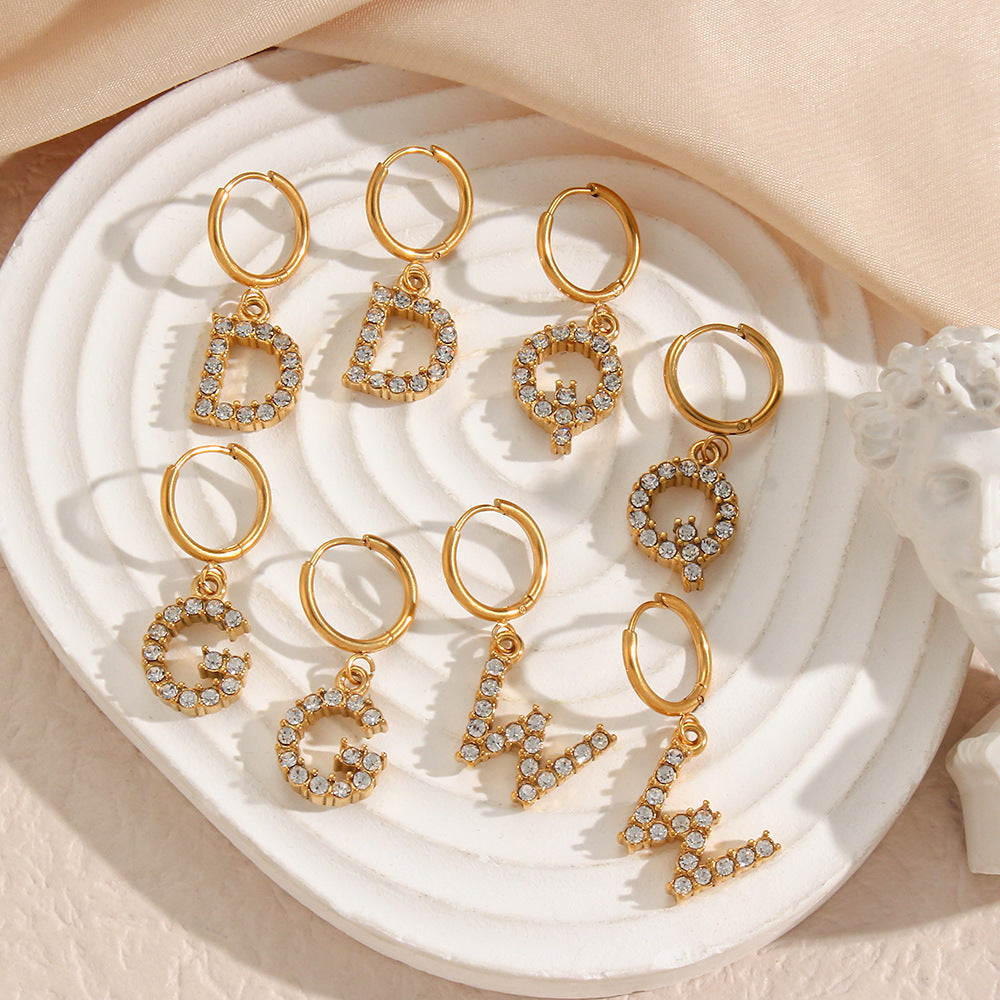 Emily Initial Letter Earrings