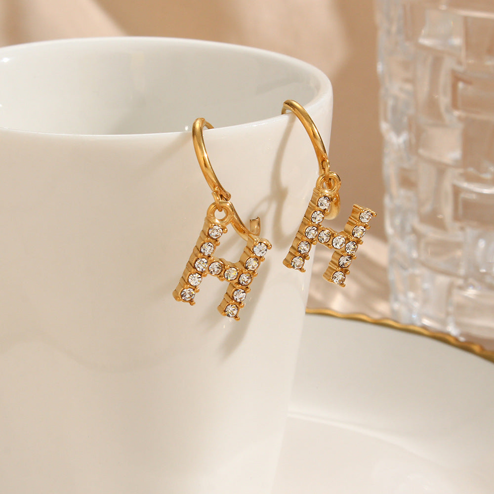 Emily Initial Letter Earrings
