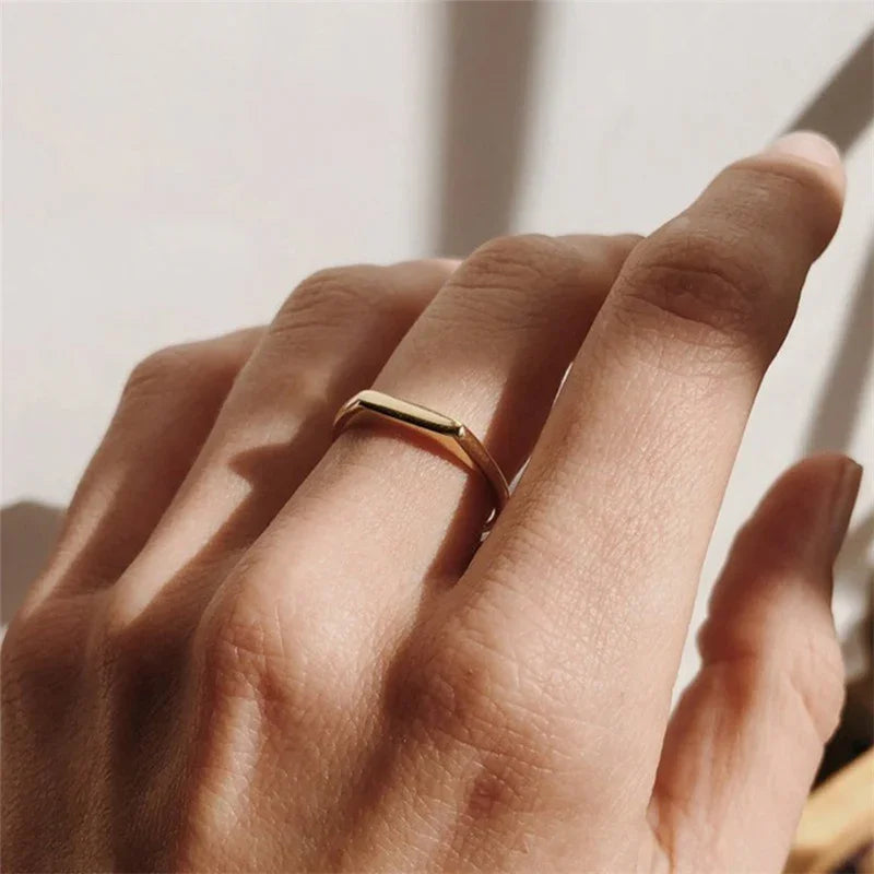 Ember Geometric Gold Ring