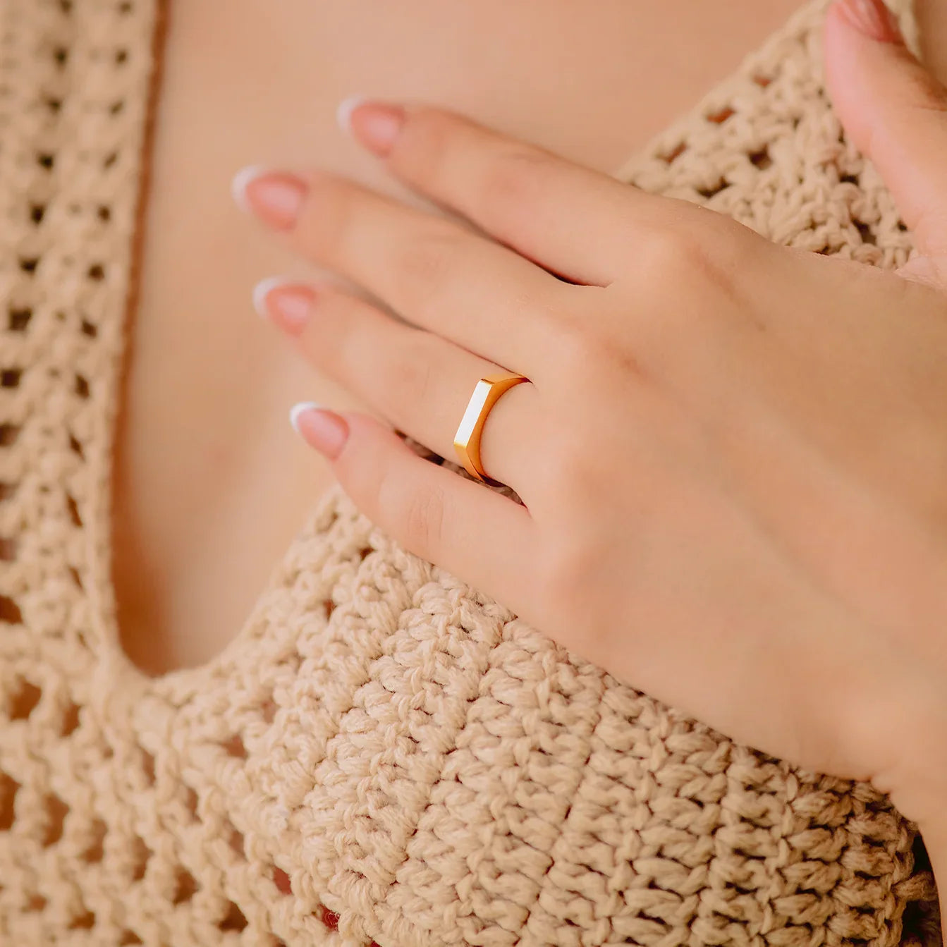 Ember Geometric Gold Ring