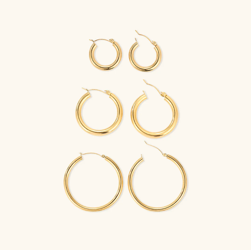 Layla Broad Round Hoops