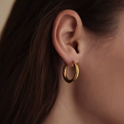 Layla Broad Round Hoops