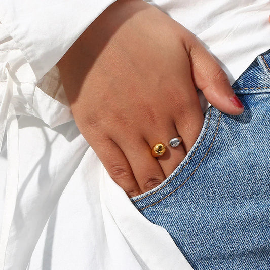 Addy Two Tone Gold Ring
