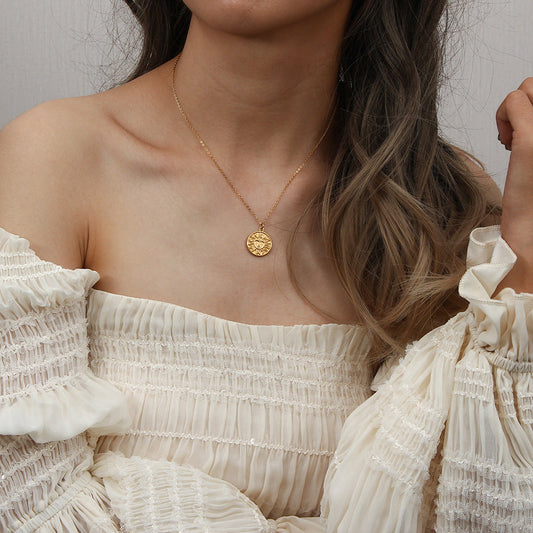 Soleil Gold Necklace - 18k Gold-Plated Stainless Steel Sunbeam Design, Adjustable Length, Hypoallergenic, Water Resistant 2