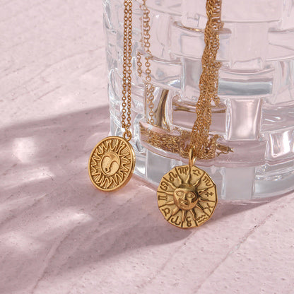 Soleil Gold Necklace - 18k Gold-Plated Stainless Steel Sunbeam Design, Adjustable Length, Hypoallergenic, Water Resistant 4