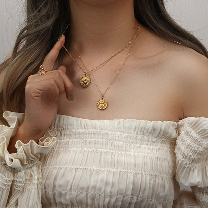 Soleil Gold Necklace - 18k Gold-Plated Stainless Steel Sunbeam Design, Adjustable Length, Hypoallergenic, Water Resistant 5