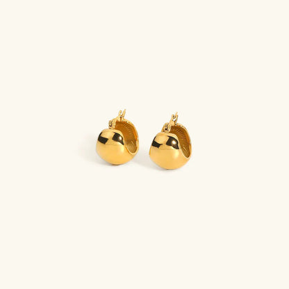 Olive Gold Huggie Earrings