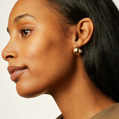 Olive Gold Huggie Earrings