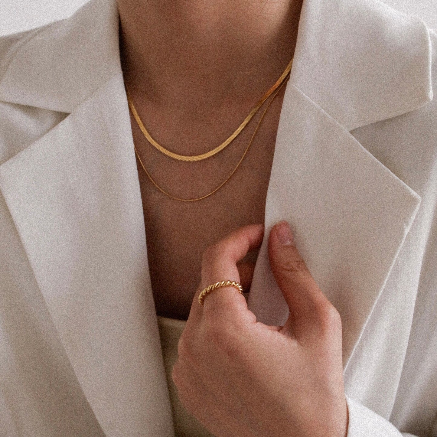 Twisted Gold Ring for Women – Ethically Sourced Stainless Steel with 18k Gold Plating, Hypoallergenic and Stylish Design 2