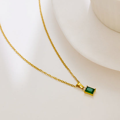 Waterproof Hypoallergenic Necklace, 18k Gold-Plated Stainless Steel with AAAAA Diamond Simulants – 16 Inch Elegant Accessory 4