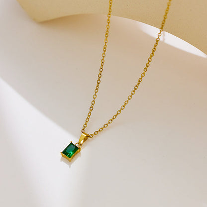 Waterproof Hypoallergenic Necklace, 18k Gold-Plated Stainless Steel with AAAAA Diamond Simulants – 16 Inch Elegant Accessory 5