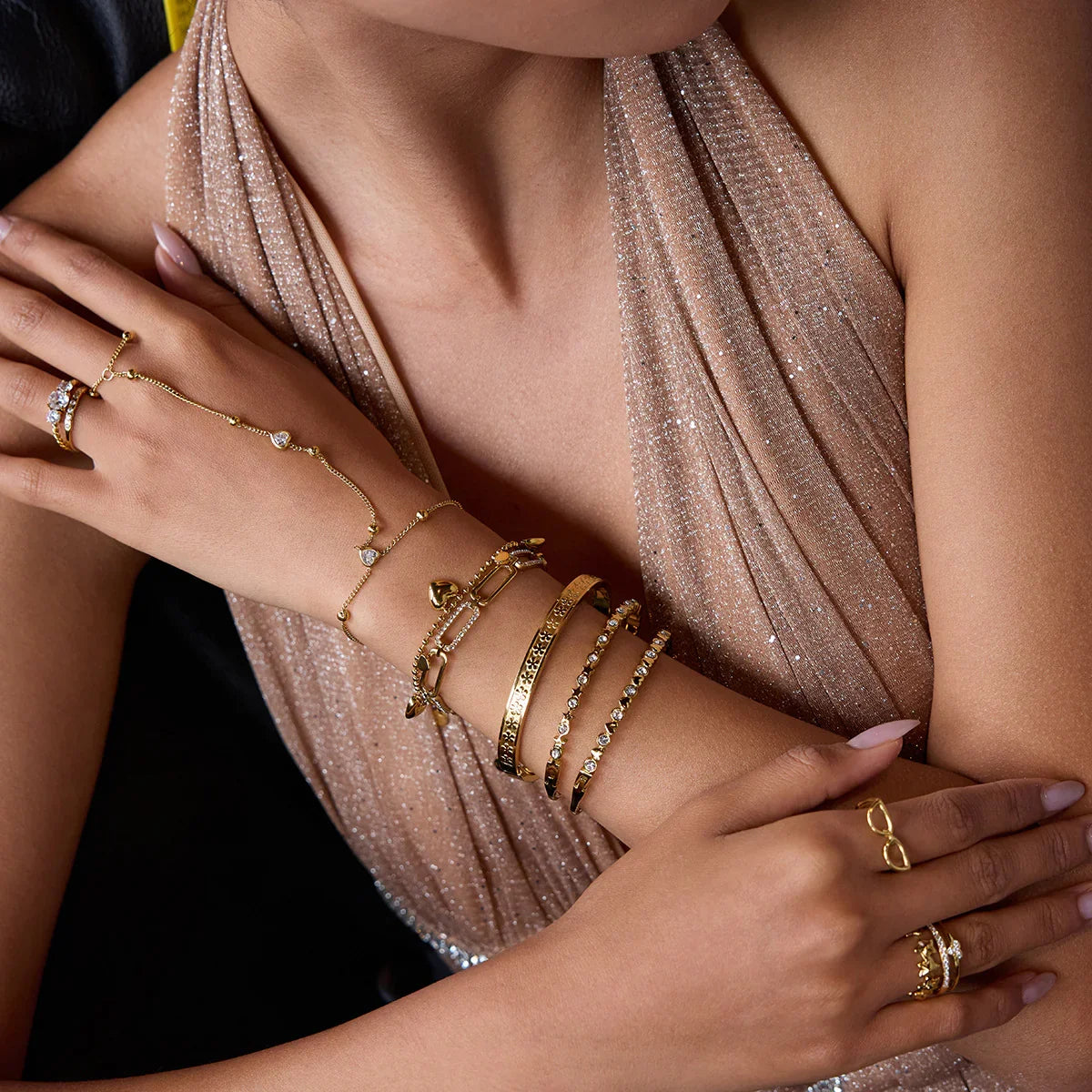 Cecelia Gold Hand Chain