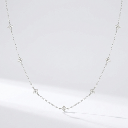 Women's Gold Plated Sterling Silver Necklace | Elegant Minimalist Crystal Jewelry 4