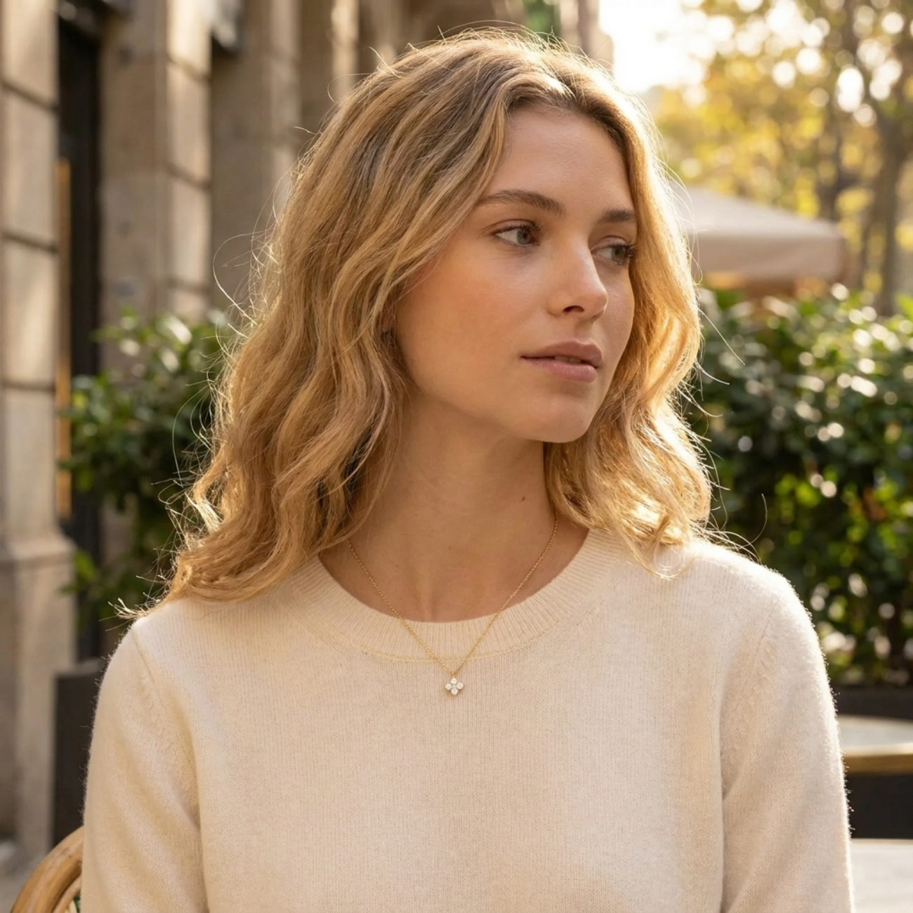 Women's Gold Plated Sterling Silver Necklace | Elegant Minimalist Crystal Pendant Jewelry 3