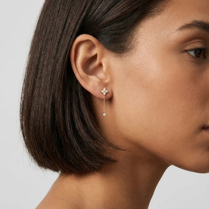 Women's Sterling Silver Crystal Drop Earrings | Elegant Vintage-Inspired Statement Jewelry 3