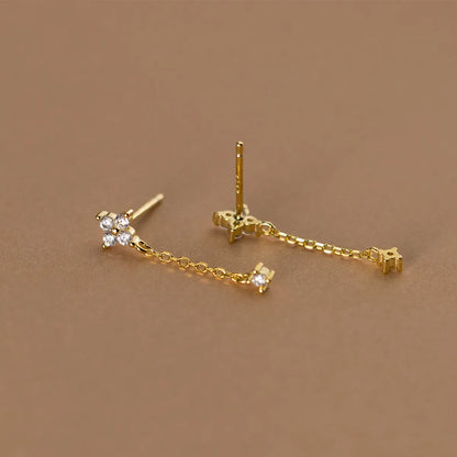 Women's Sterling Silver Crystal Drop Earrings | Elegant Vintage-Inspired Statement Jewelry 4