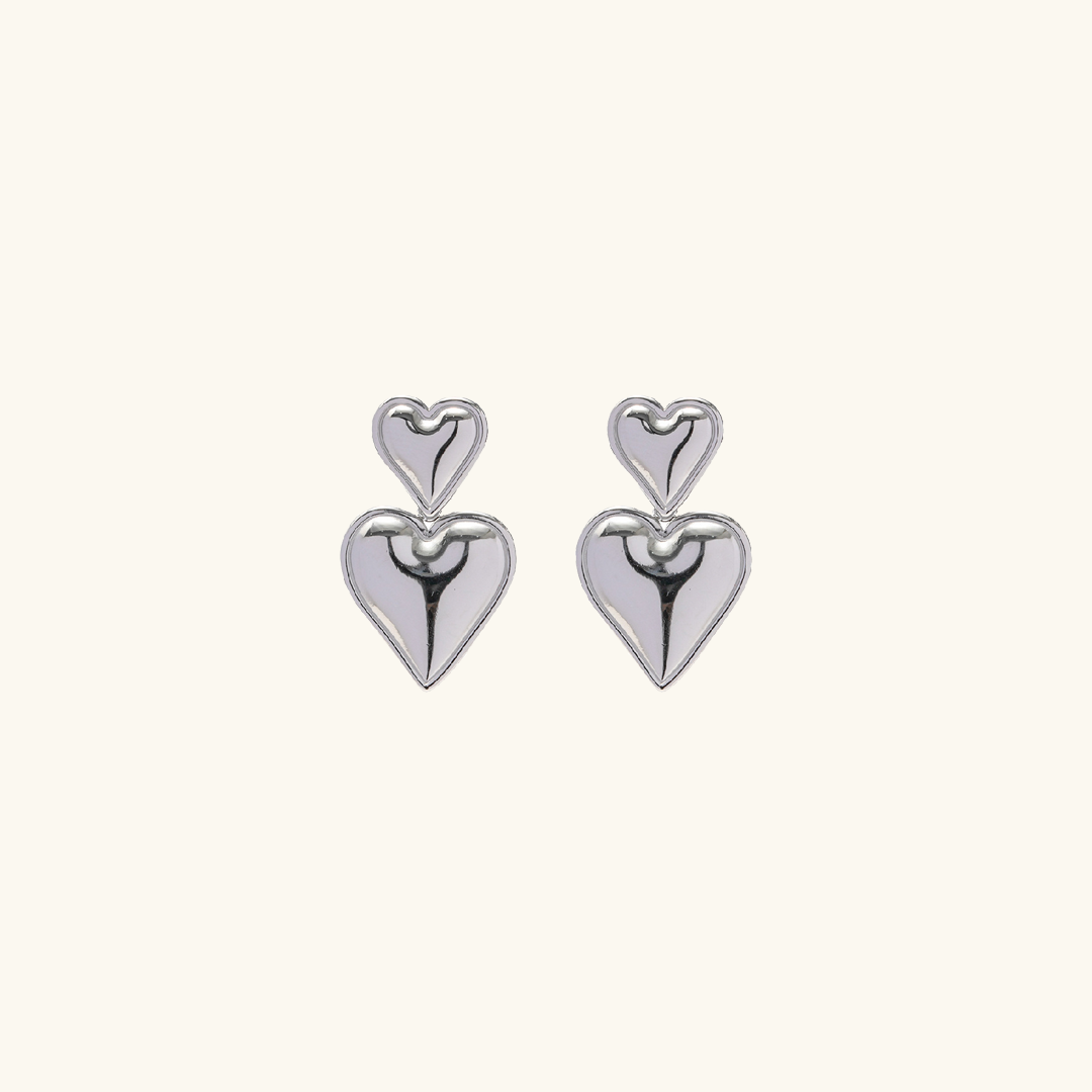 Alexa Gold Heart Earrings